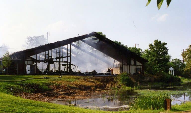 Wreckage of Old Grundy Arena in Bristol, PA