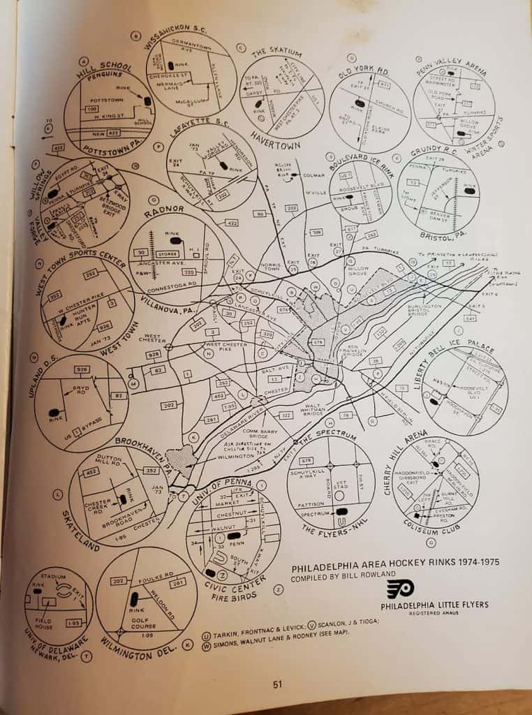 Philadelphia Area Hockey Arenas in 1974-1975