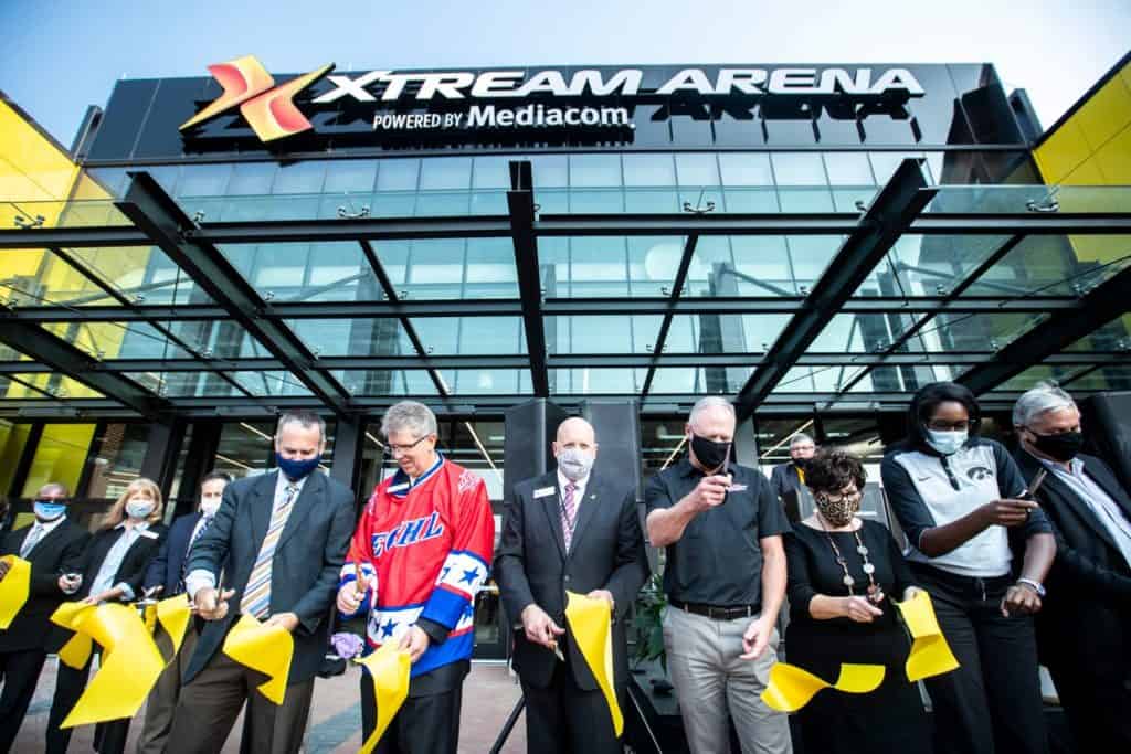 Ribbon Cutting for Xtream Arena in Coralville, Iowa
